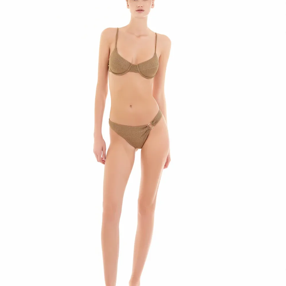 Bikini balconcino Cotazur in lurex rigato