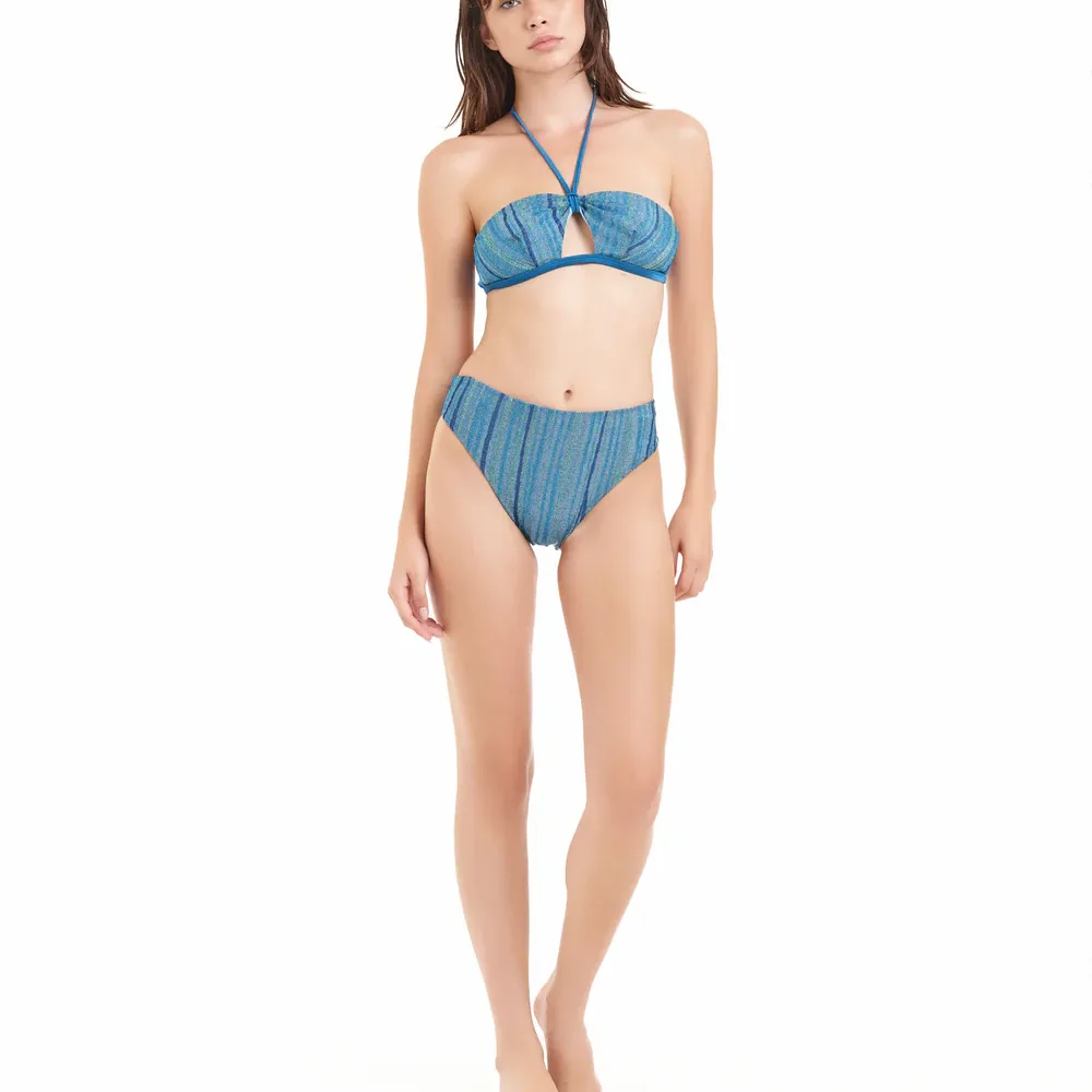 Bikini fascia Cotazur in lurex rigato