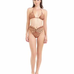 Bikini trangolo Cotazur in lurex stampa effetto safari