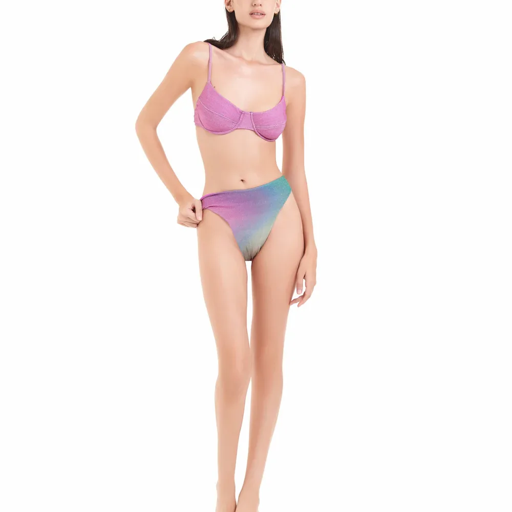 Bikini balconcino Cotazur in lurex stampa degradè