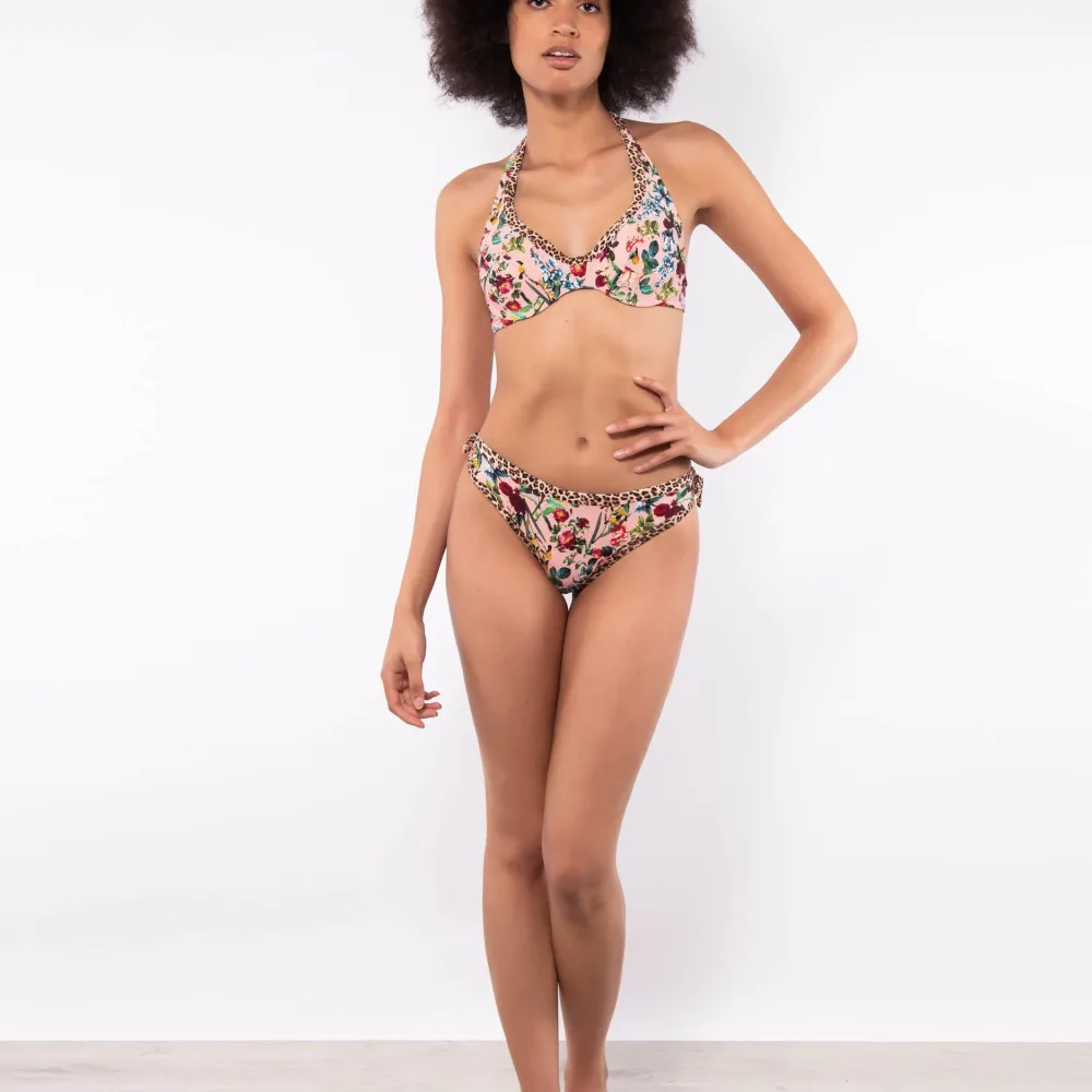 Bikini set reggiseno francese con ferretto invisibile e slip laccetti - LO04