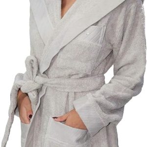 Accappatoio Unisex Liu Jo Modello Diagonale Avorio