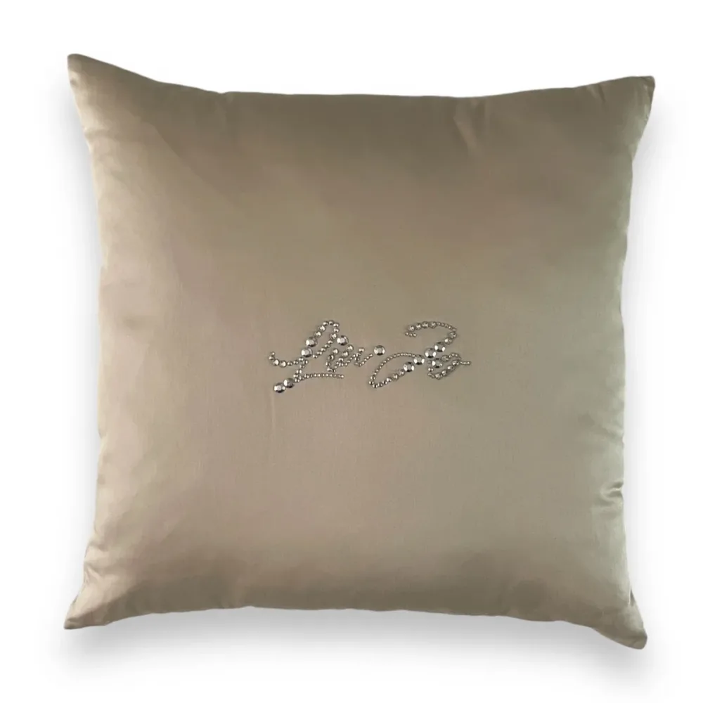 Cuscino arredo 40x40 Liu Jo in raso Tinta unita BASICO Sabbia