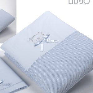 Copri piumino culla Liu Jo 4pz babybear azzurro