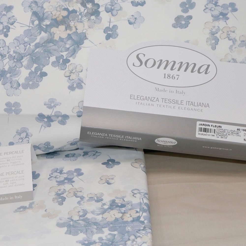 Completo lenzuolo matrimoniale somma Jardin fleuri
