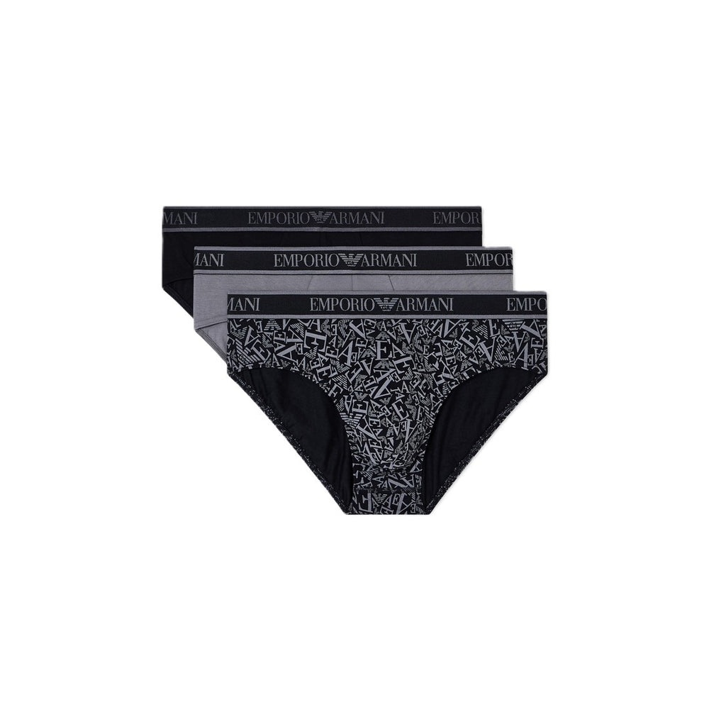 Tris slip emporio Armani nera grigio