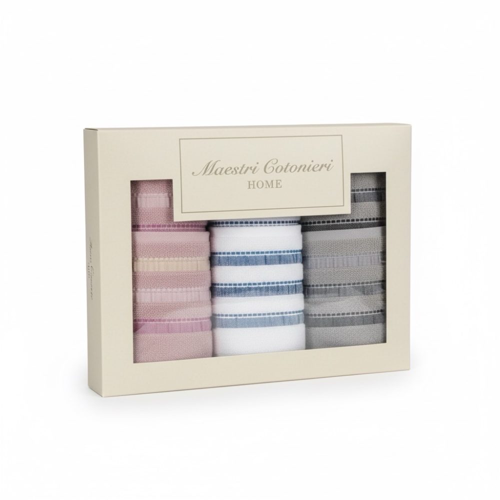 Asciugamani 3+3 ospiti maestri cotonieri dahlia