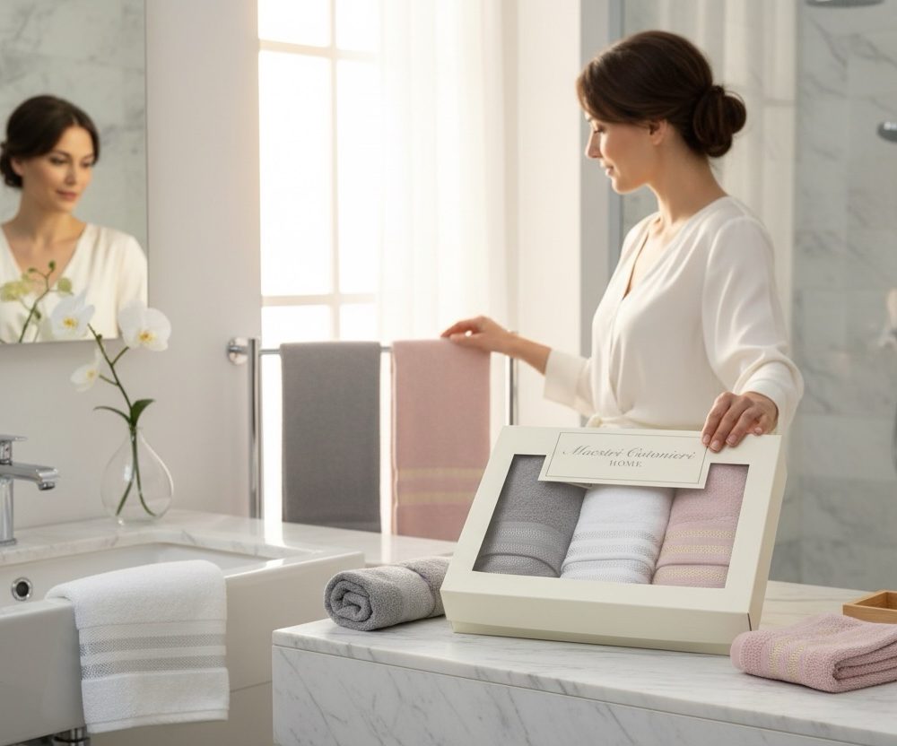 Asciugamani 3+3 ospiti maestri cotonieri