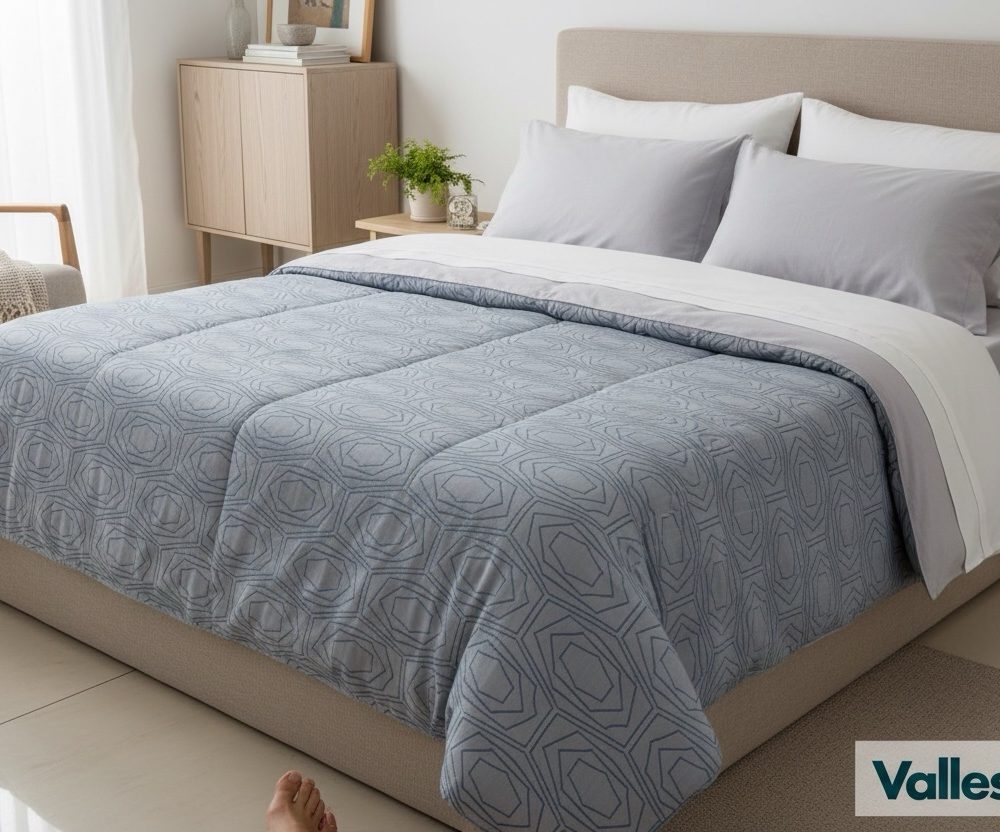 Trapunta matrimoniale vallesusa gacquard blu