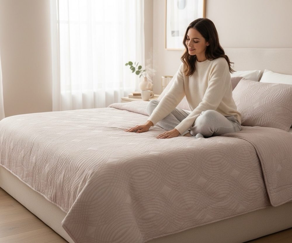 Copriletto trapuntato vallesusa 2pizze Jacquard var antico