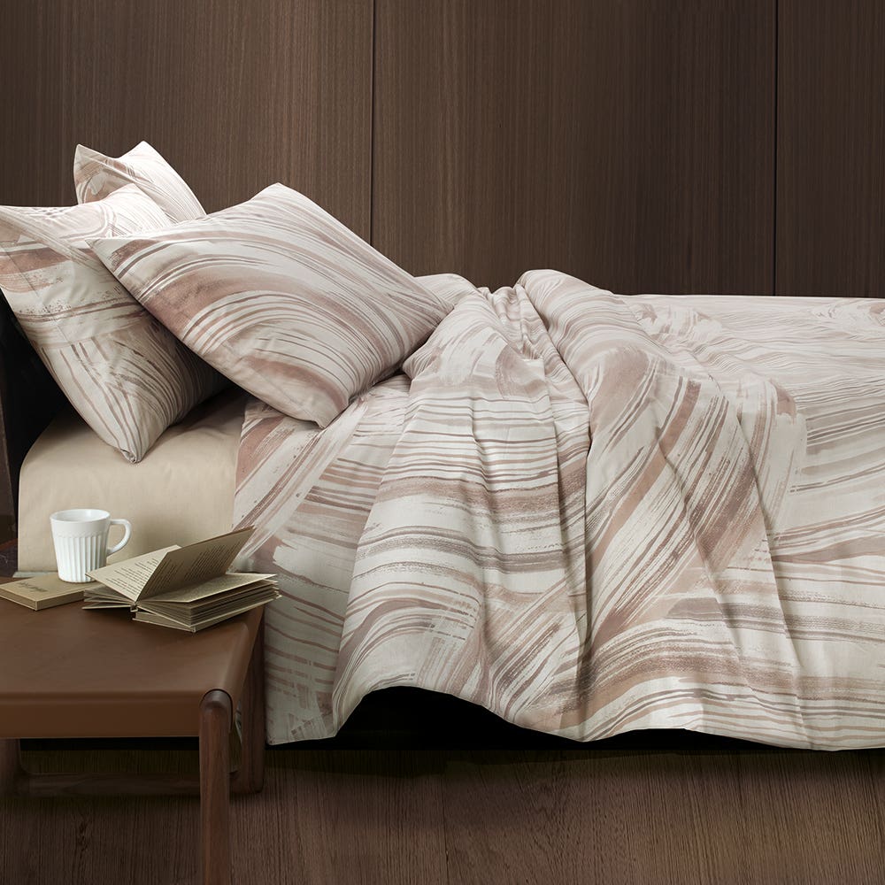 Completo Copripiumino Brush Gabel in Cotone Grafite