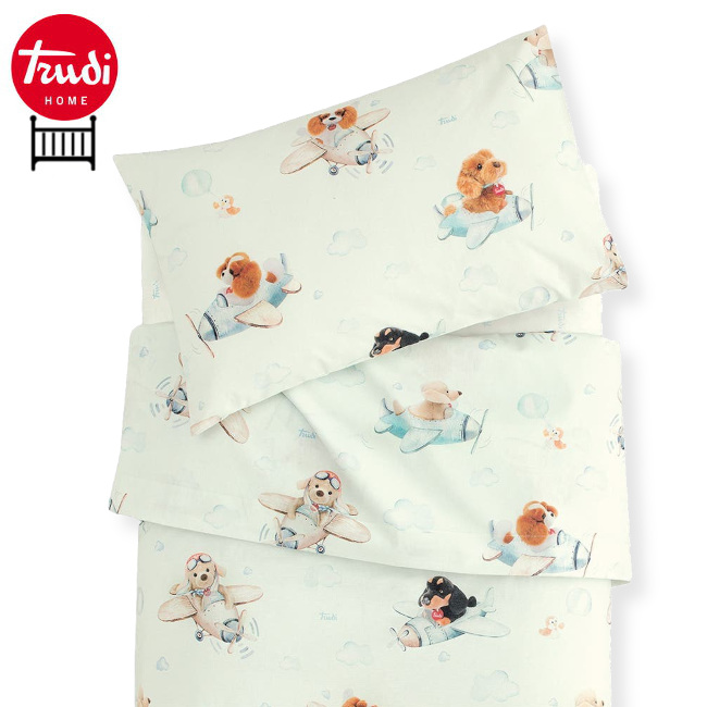 Completo lenzuolo LETTINO GABEL TRUDI Art. AIRPLANE variante AVIATORE in stampa digitale