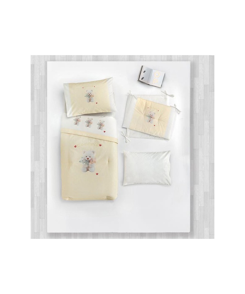 Trapunta e Paracolpi Lettino Coccole Canarino - Trudi Home