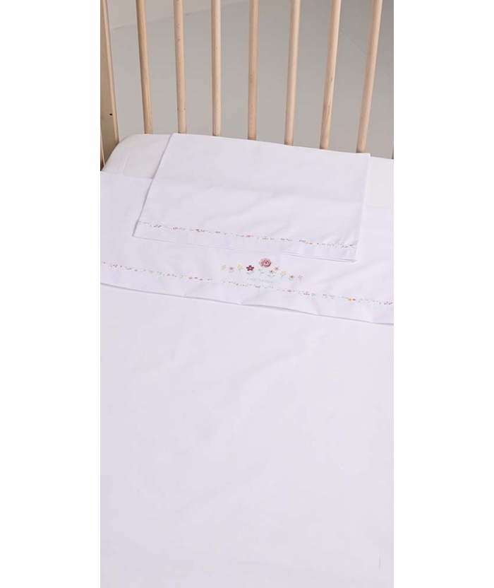 Lenzuolino lettino gary cm 155x175 sopra sotto federa giada