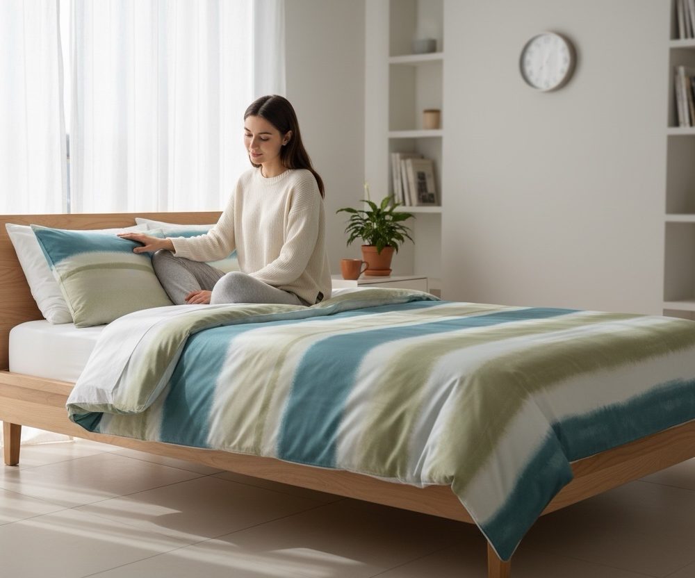 Completo copripiumino 1 piazza Vallesusa Light Verde