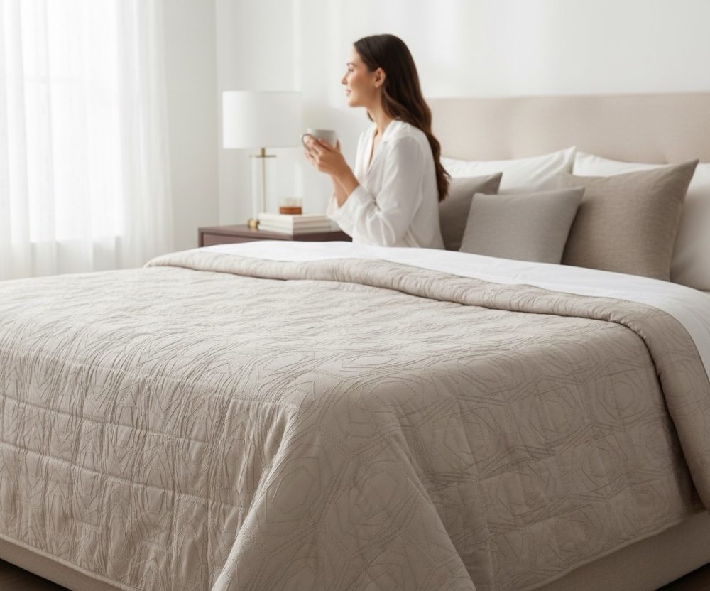 Copriletto trapuntato vallesusa