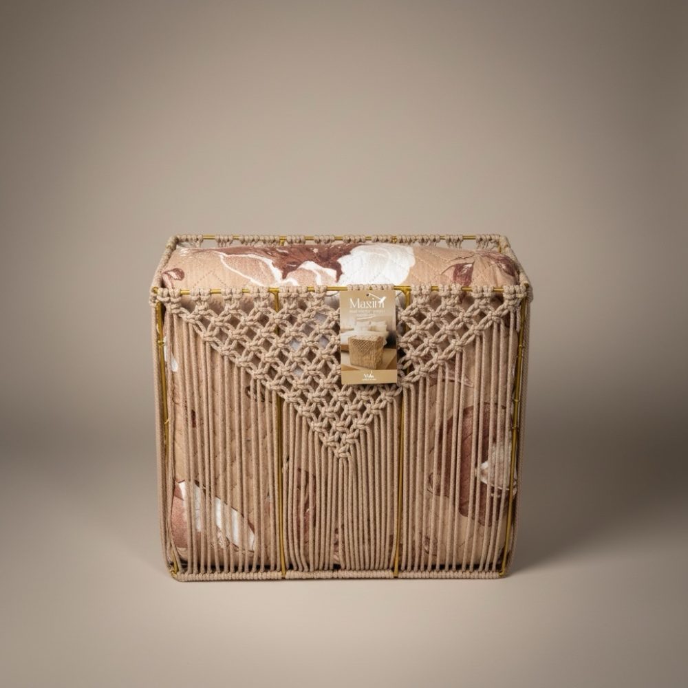 Trapuntino matrimoniale Maxim Tortora + cestino