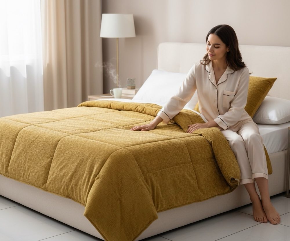 Trapunta un posto e mezzo velluto Jacquard Zaira