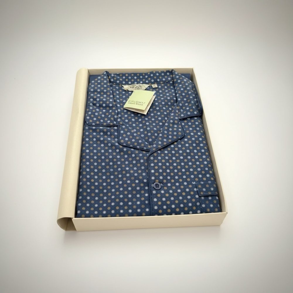 Pigiama uomo Diplomat cotone batista avio