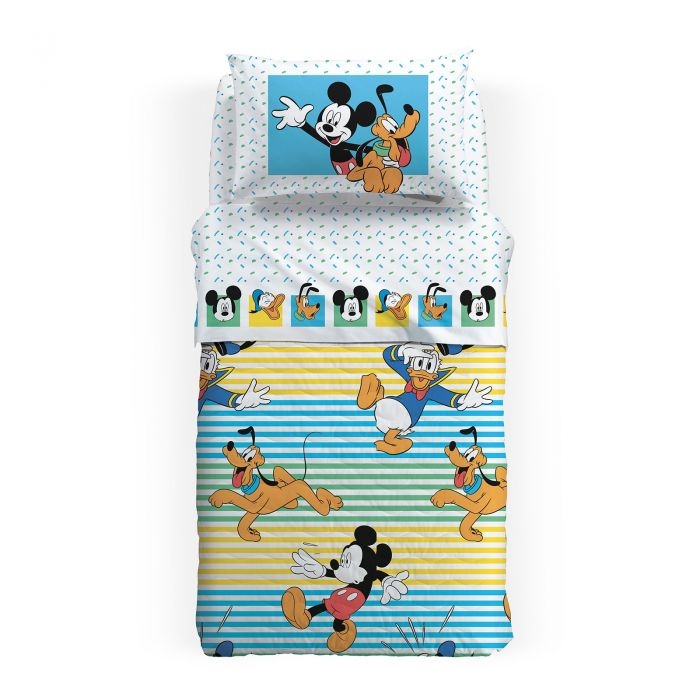 Copriletto Trapuntato singolo Disney Mickey Estate in Cotone Caleffi