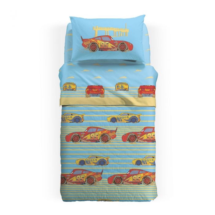 Copriletto trapuntato Disney Cars Beach Singolo in Cotone Caleffi