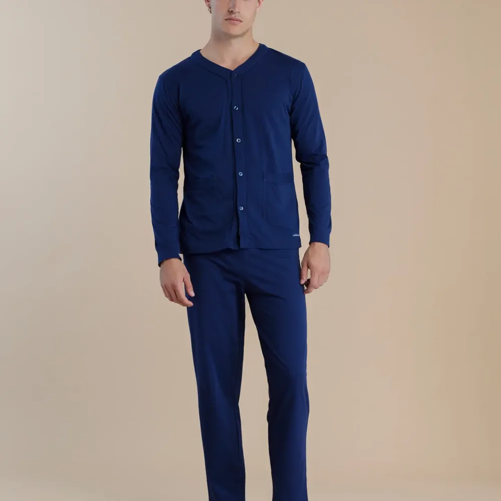 Pigiama uomo cotone Noi di notte FC3120AS Blu Navy