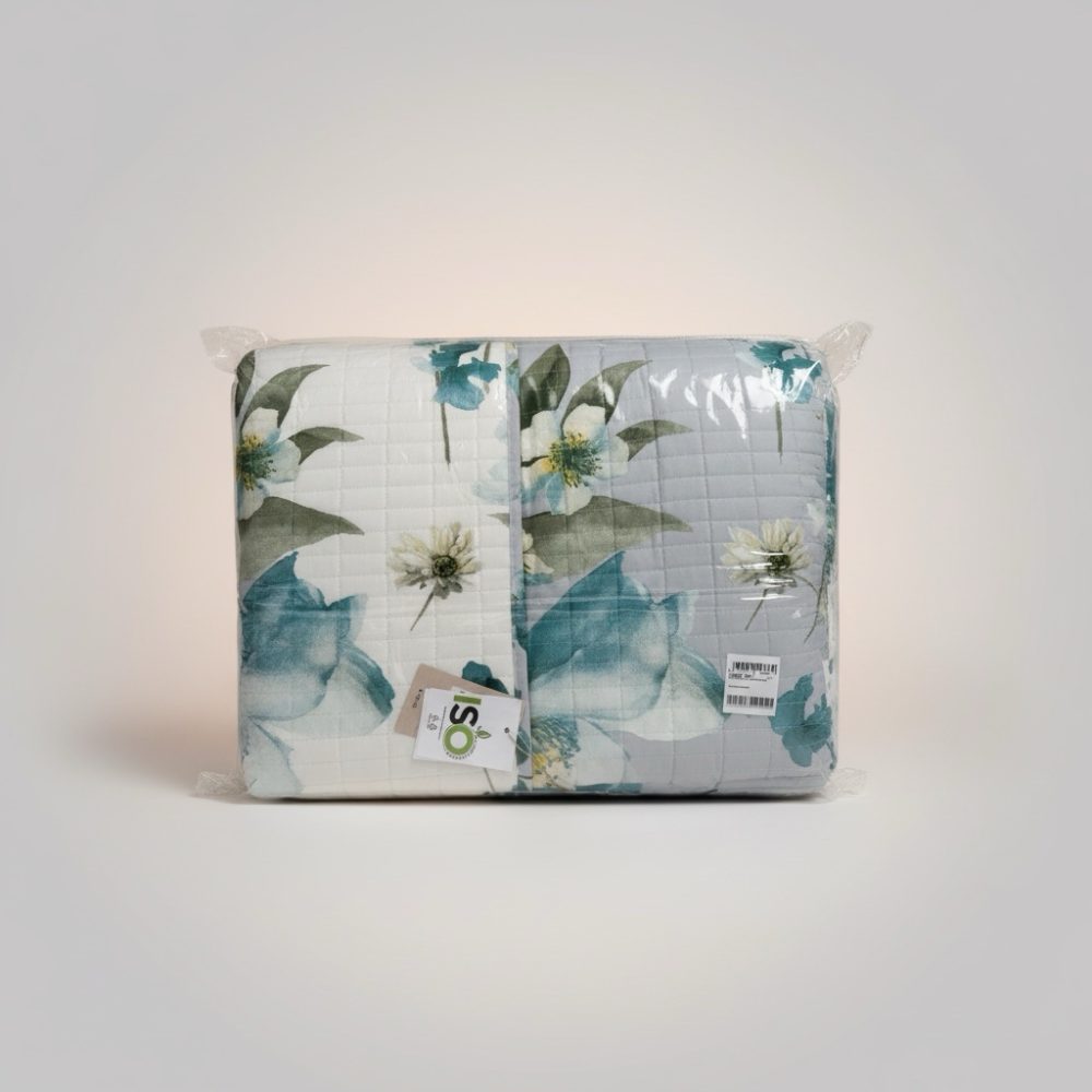 Copriletto trapuntato matrimoniale linea oro stampato