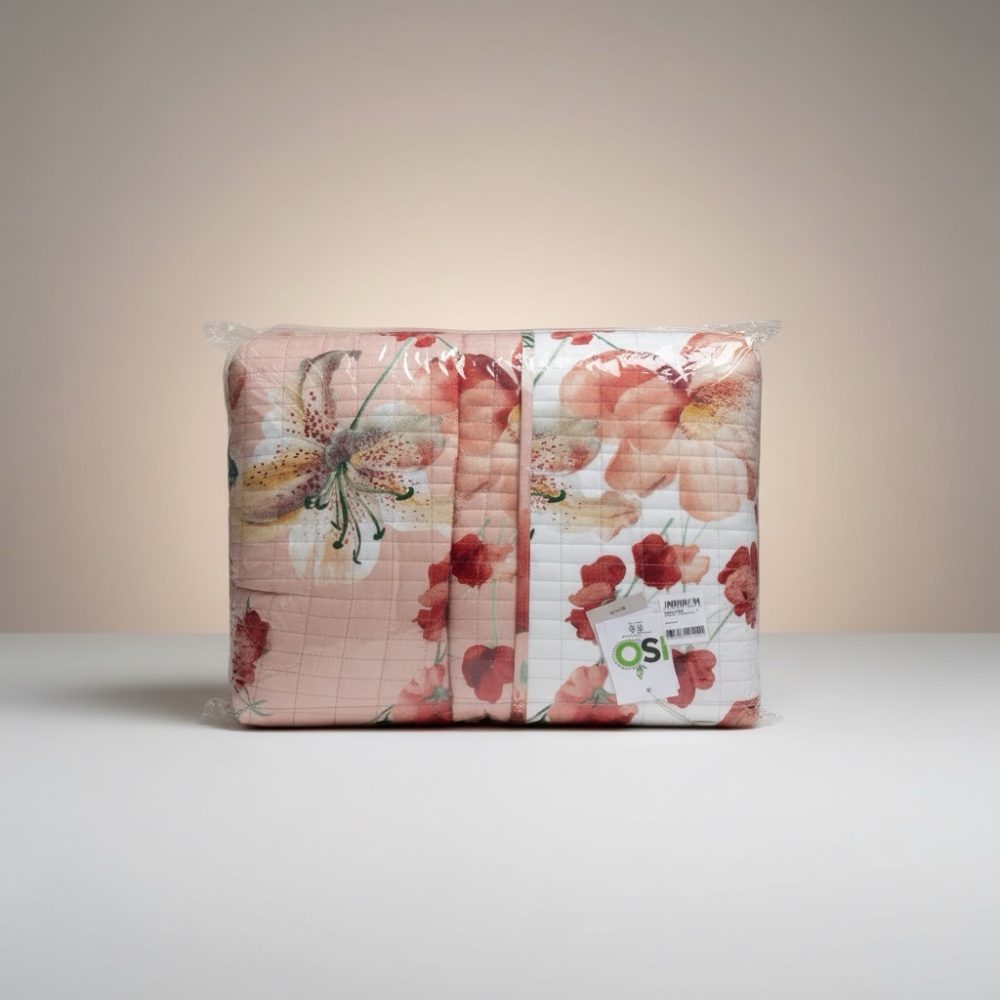 Copriletto trapuntato matrimoniale linea oro stampato