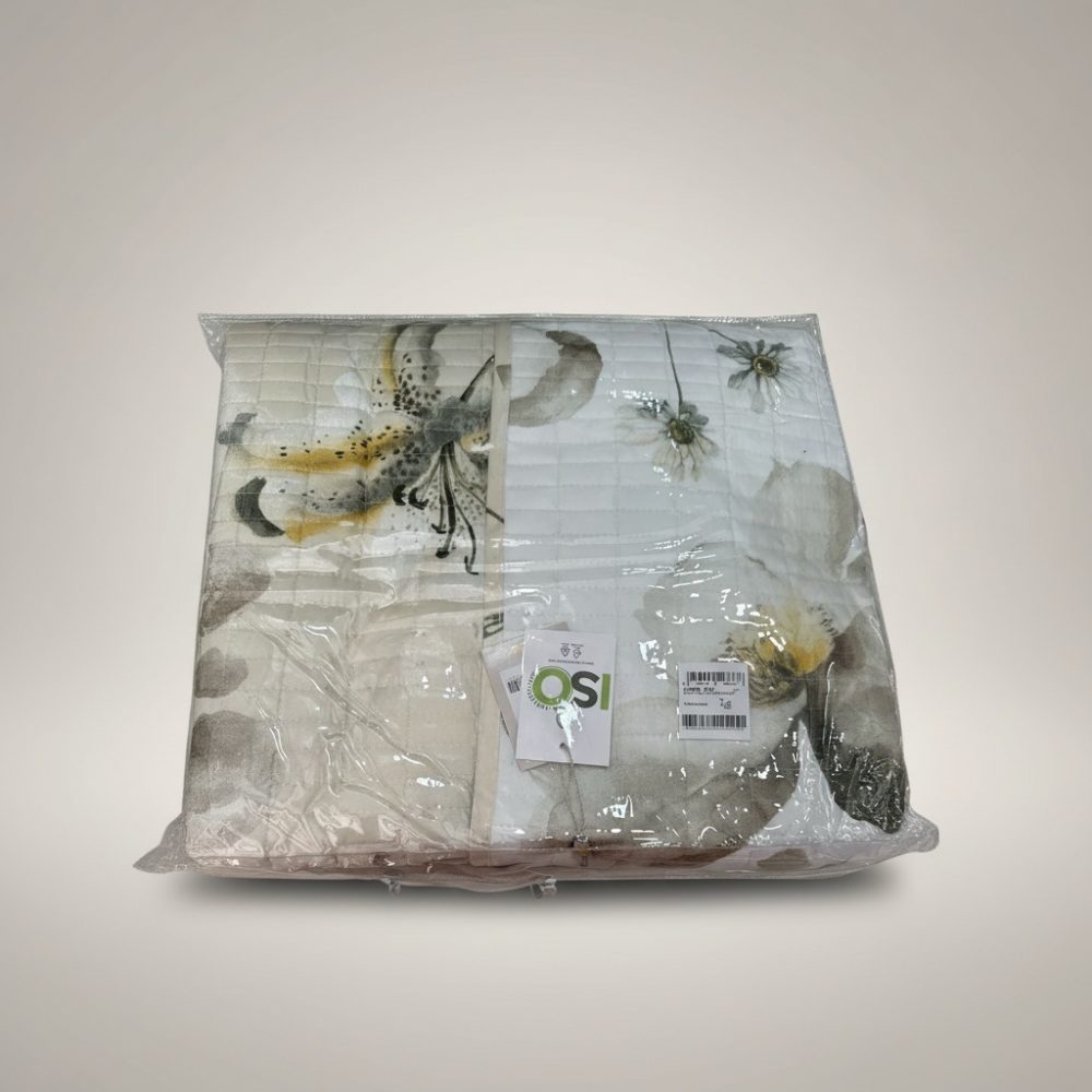 Copriletto trapuntato matrimoniale linea oro stampato