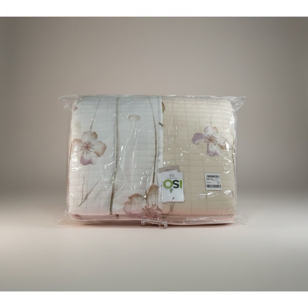 Copriletto trapuntato matrimoniale linea oro stampato