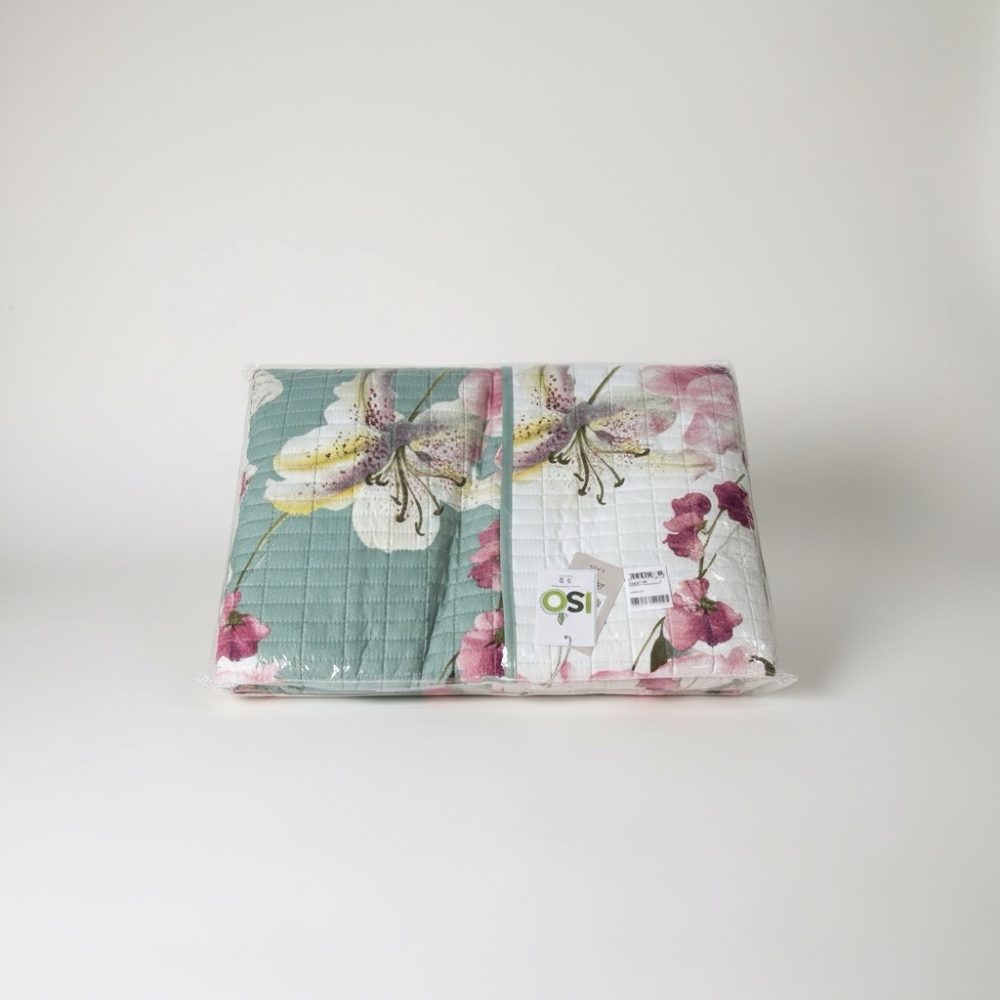 Copriletto trapuntato matrimoniale linea oro stampato