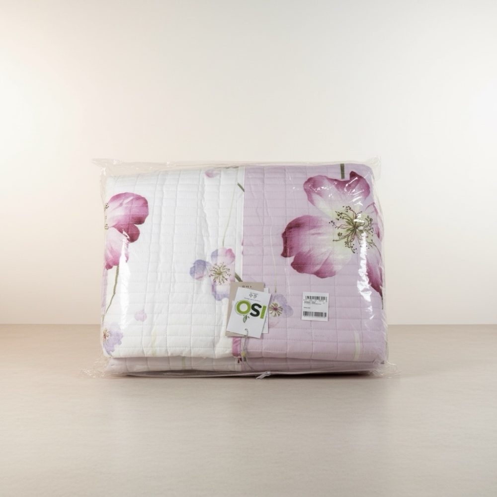 Copriletto trapuntato matrimoniale linea oro stampato