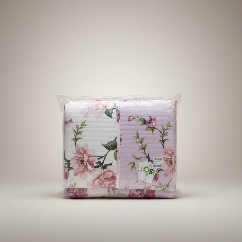 Copriletto trapuntato matrimoniale linea oro stampato