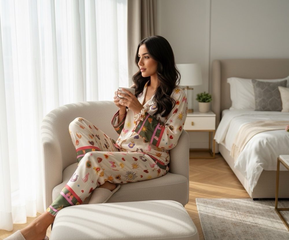 Pigiama donna roso filo D’Angelo