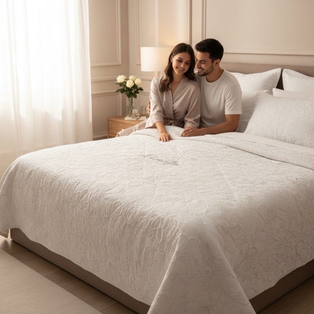 Trapuntino matrimoniale liu Jo lumin naturale